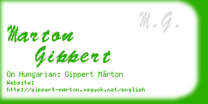 marton gippert business card